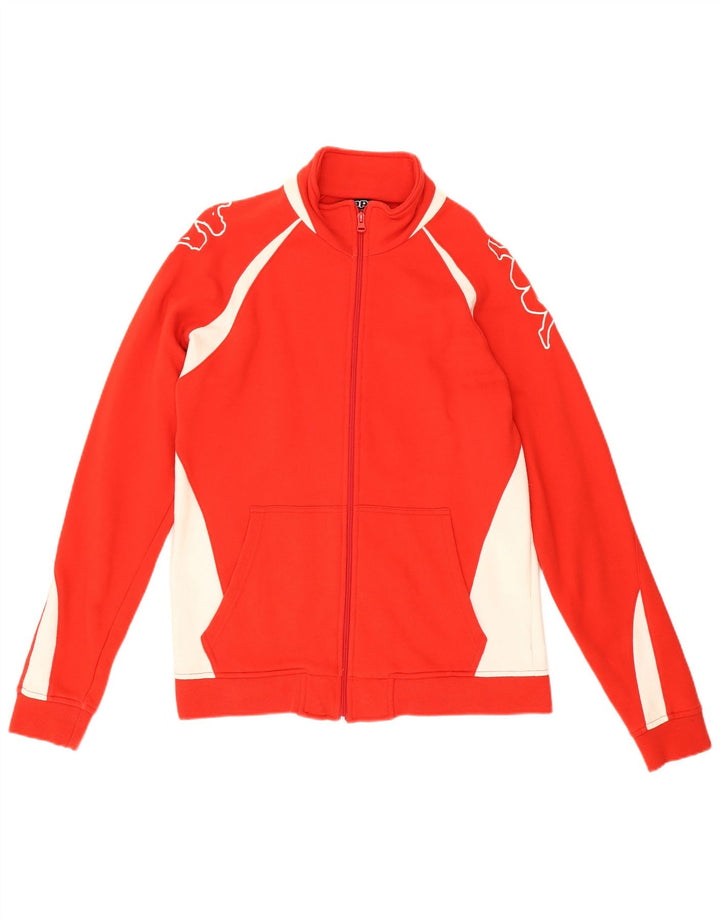 Ανδρική φόρμα με γραφικό φόρμα Kappa Top Jacket μεσαίο κόκκινο χρώμα, βαμβακερό