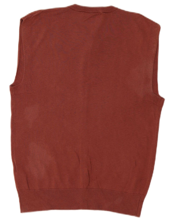 Zara Γυναικείο Αμάνικο Ζακέτα UK 10 Small Brown Silk