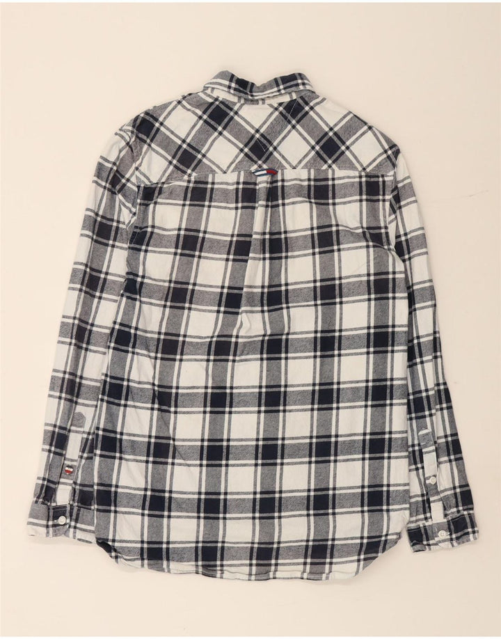 TOMMY HILFIGER Ανδρικό φανελένιο πουκάμισο με κανονική εφαρμογή Μικρό μπλε ναυτικό βαμβακερό καρό