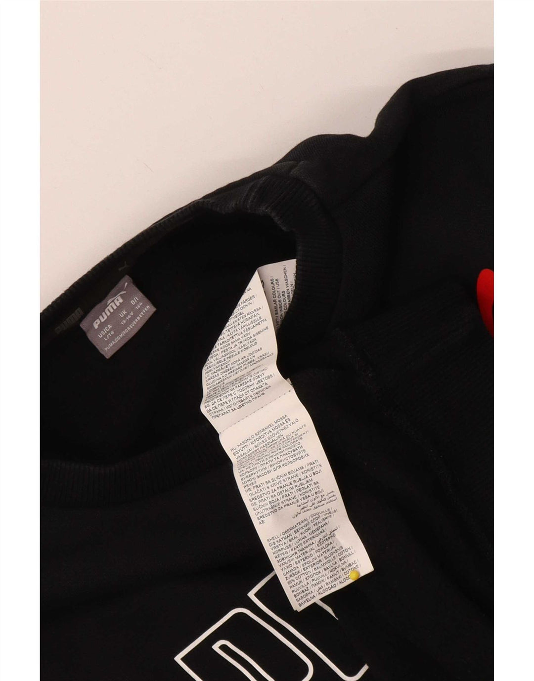 Puma Boys Graphic Φούτερ Jumper 13-14 ετών Μαύρο Βαμβακερό