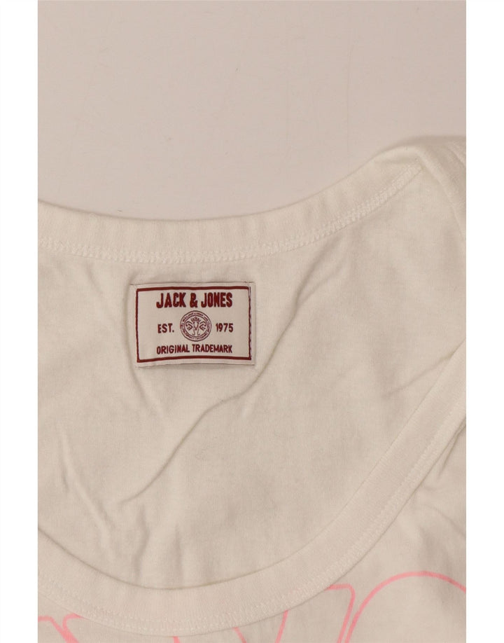 Jack & Jones Ανδρικό γιλέκο γραφικό τοπ Μικρό λευκό