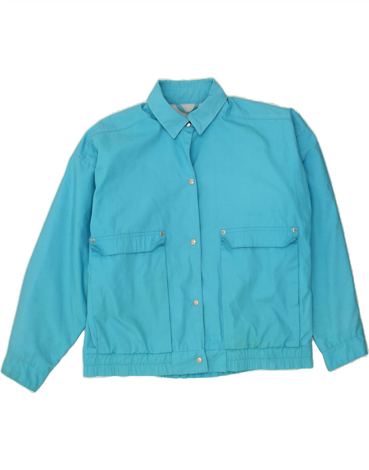 TREND Womens Bomber Jacket UK 16 Large Blue Vintage Trend and Second-Hand Trend from Messina Hembry 