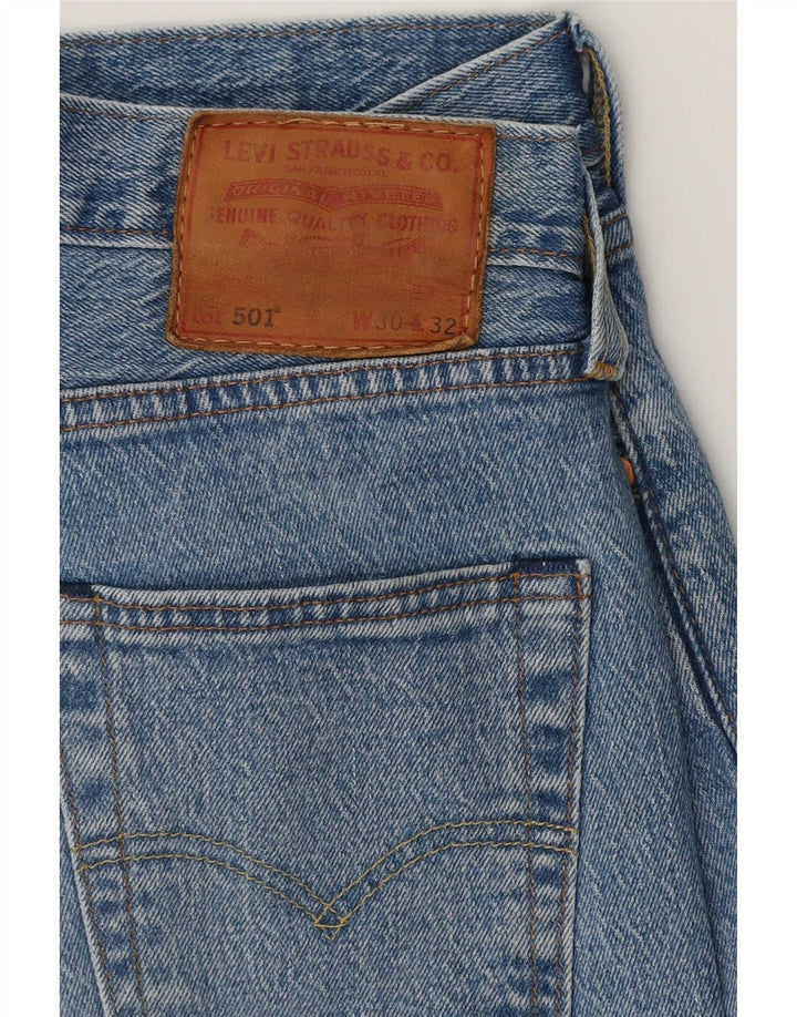 Levi's Mens 501 Straight Jeans W30 L32 Blue Cotton