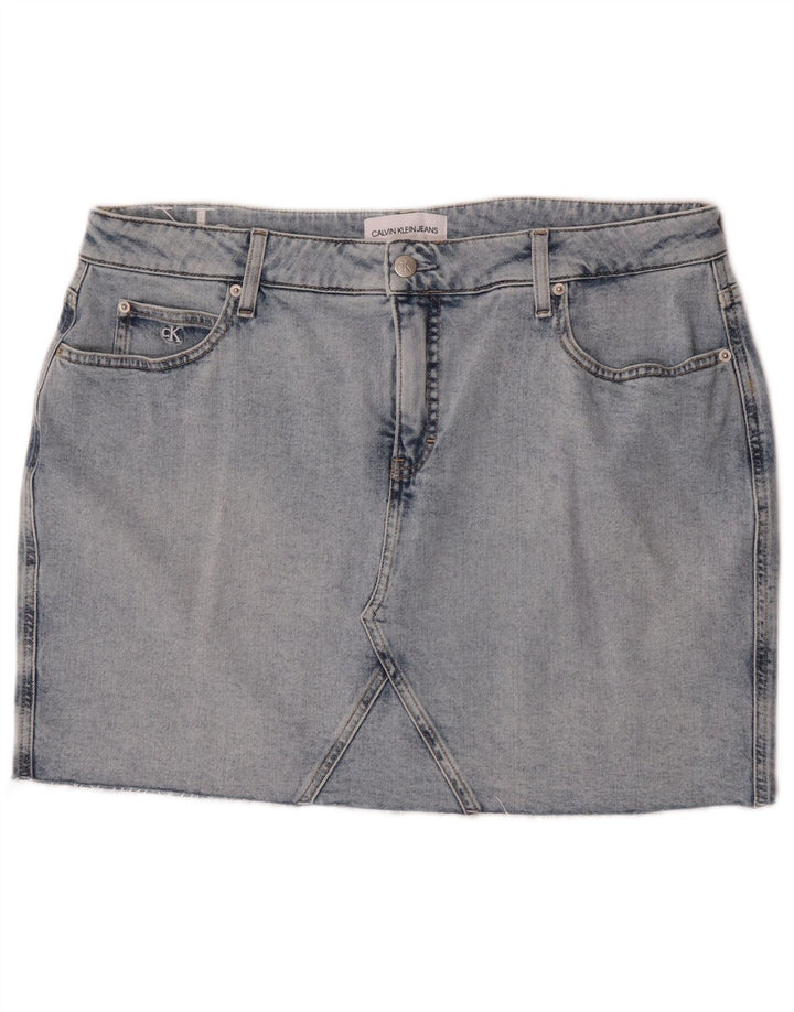 Γυναικεία Μίνι Τζιν Φούστα Calvin Klein W36 L17 Μπλε