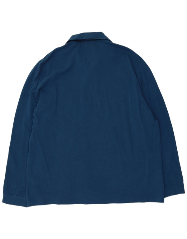 Lacoste Ανδρικό μακρυμάνικο μπλουζάκι πόλο κλασικό νούμερο 8 3XL μπλε βαμβακερό