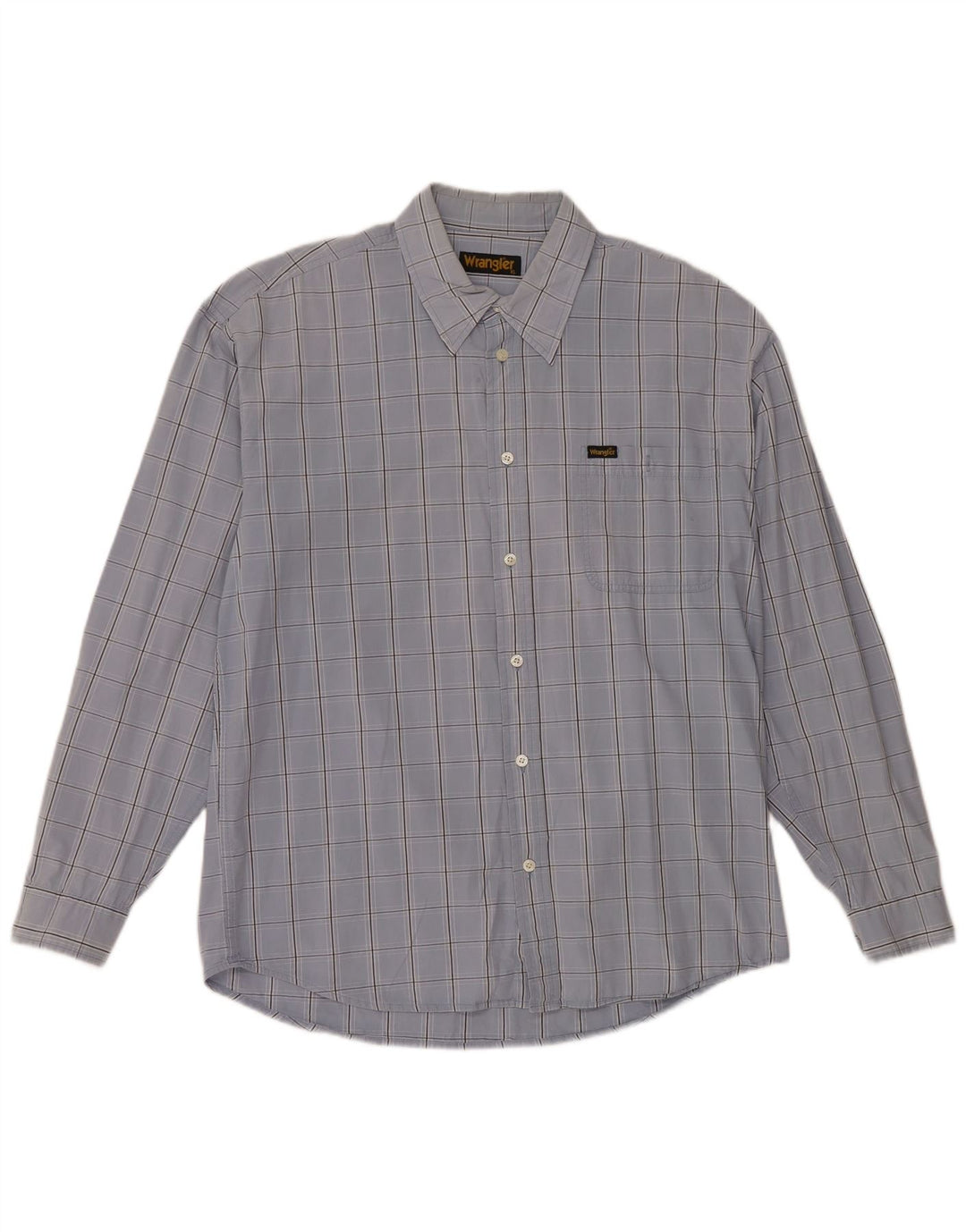 WRANGLER Mens Shirt XL Blue Check Cotton