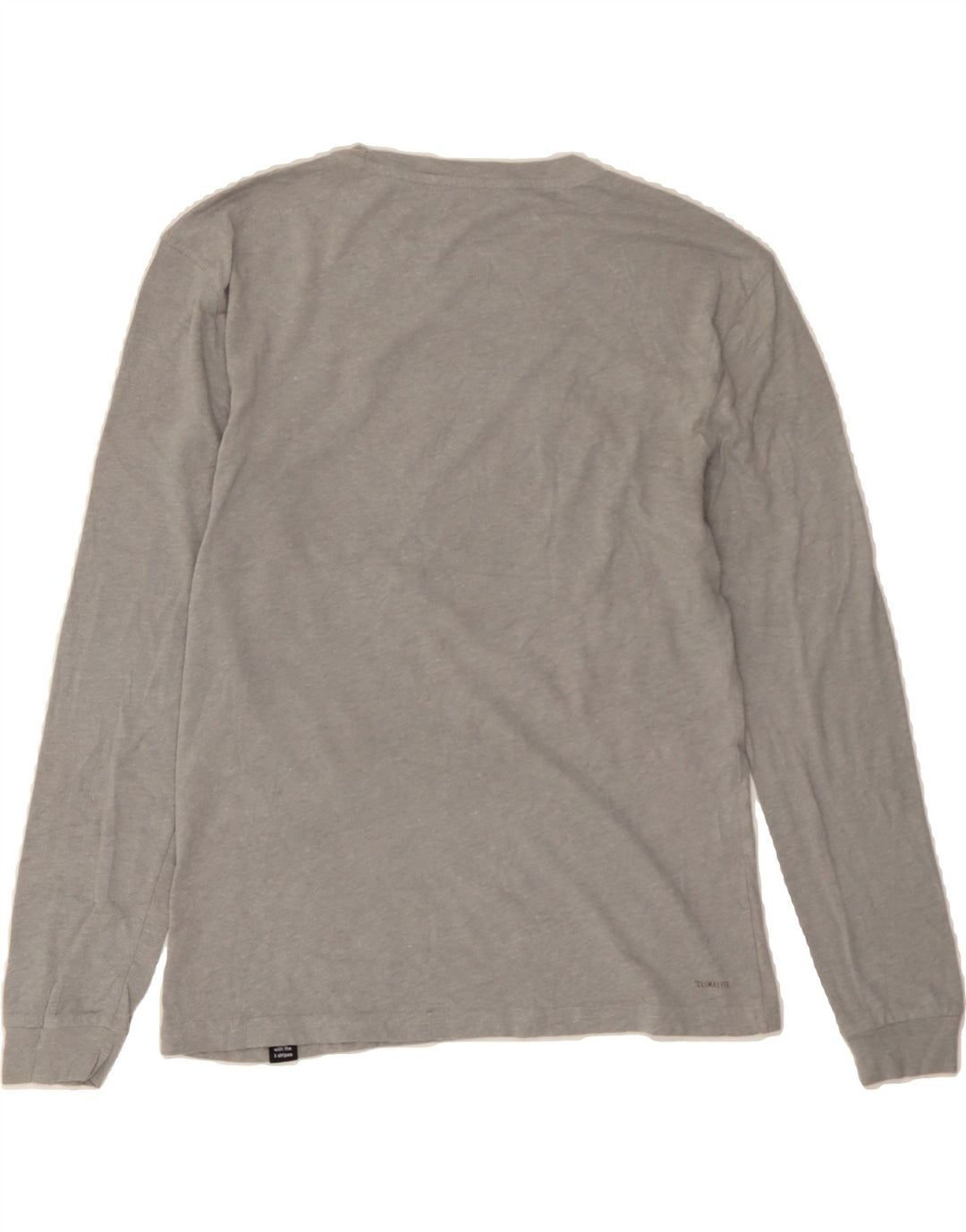 ADIDAS Womens Graphic Top Long Sleeve UK 10 Small Grey Vintage Adidas and Second-Hand Adidas from Messina Hembry 