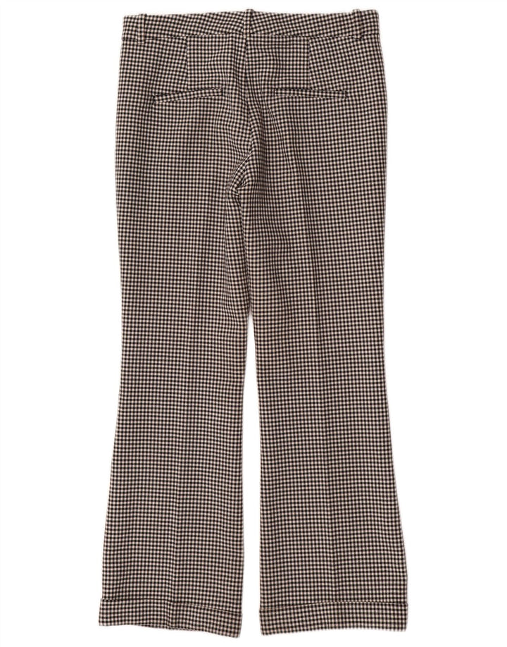 Zara Γυναικείο παντελόνι Chino Bootcut Medium W28 L29 Μαύρο Gingham Polyester