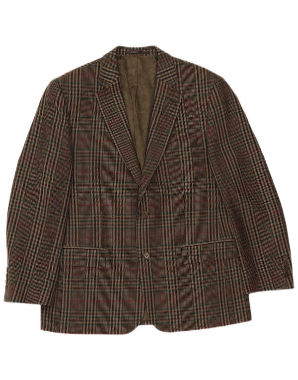 MAGEE Ανδρικό σακάκι σακάκι με 2 κουμπιά UK 38 Medium Khaki Houndstooth