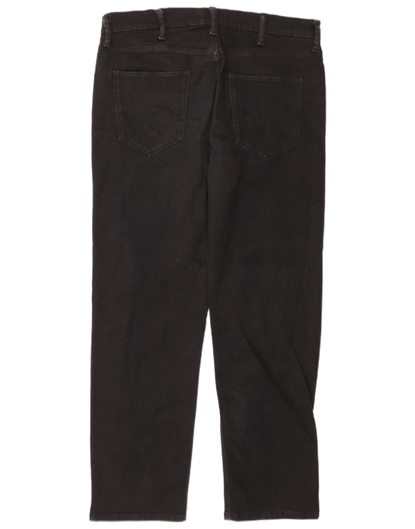 Marks & Spencer Mens Straight Jeans W36 L31 Black Cotton