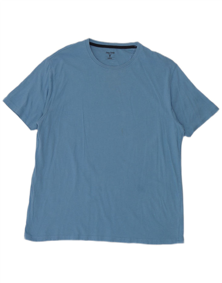 Ανδρικό T-Shirt James Pringle Top μεγάλο μπλε βαμβακερό