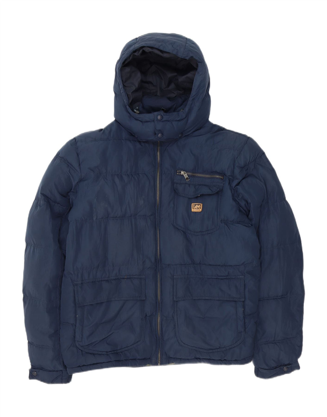 Ανδρικό μπουφάν Lee με κουκούλα UK 44 XL Navy Blue Polyester
