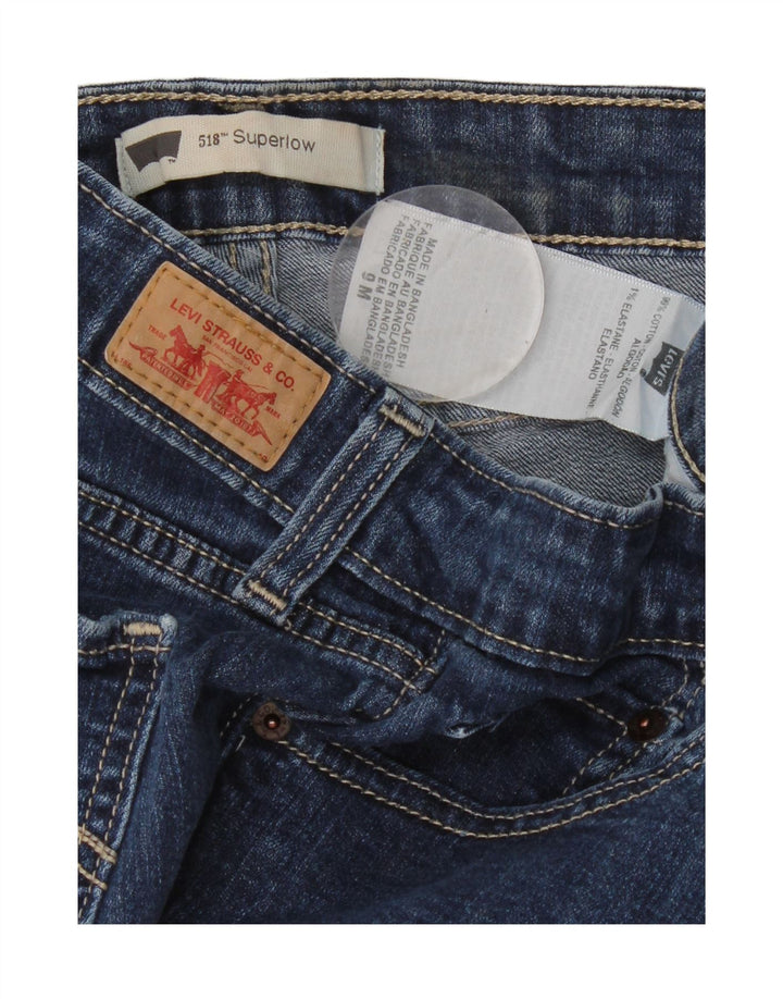 Γυναικείο Levi's 518 Super Low Bootcut Jeans US 9 Medium W30 L31 Μπλε βαμβακερό