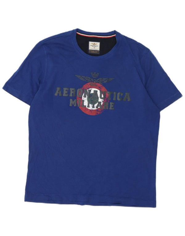 Aeronautica Militare Ανδρικό γραφικό T-Shirt Top 2XL Blue