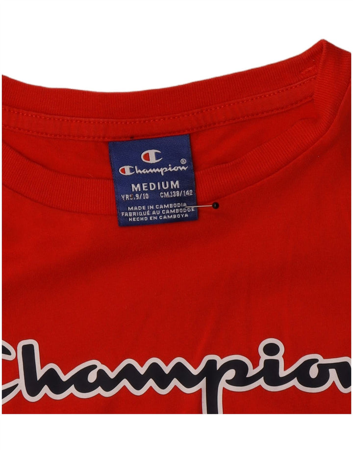 Champion Boys Graphic T-Shirt Top 9-10 Years Medium Red