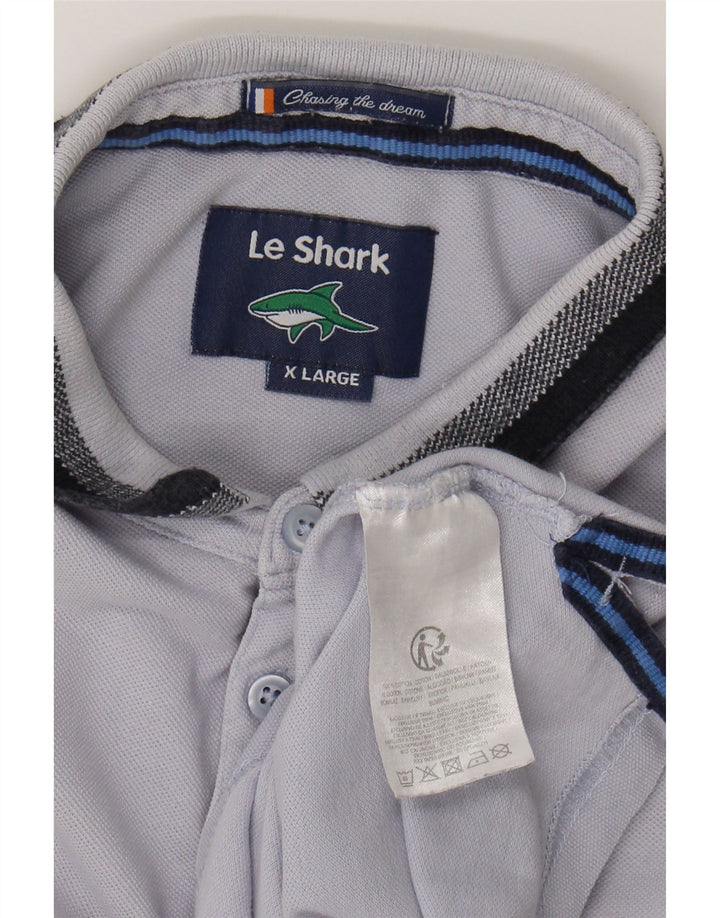 LE SHARK Mens Polo Shirt XL Blue Cotton Vintage Le Shark and Second-Hand Le Shark from Messina Hembry 
