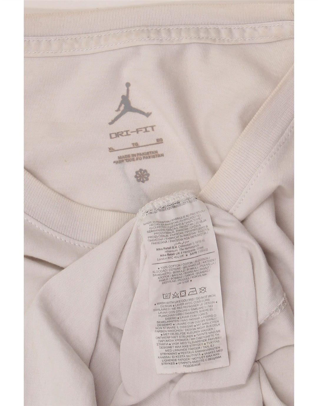 Jordan Ανδρικό γραφικό T-Shirt Top XL Λευκό βαμβακερό