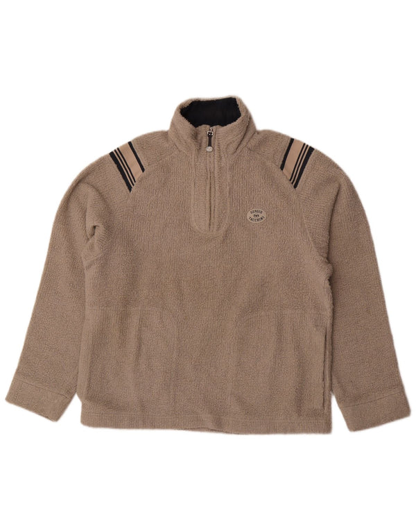 Sergio Tacchini Ανδρικό φερμουάρ φλις λαιμόκοψη μεσαίο γκρι ριγέ