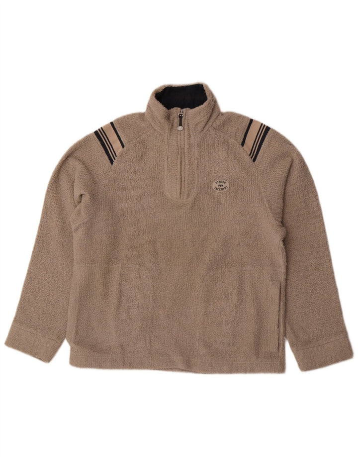 Sergio Tacchini Ανδρικό φερμουάρ φλις λαιμόκοψη μεσαίο γκρι ριγέ