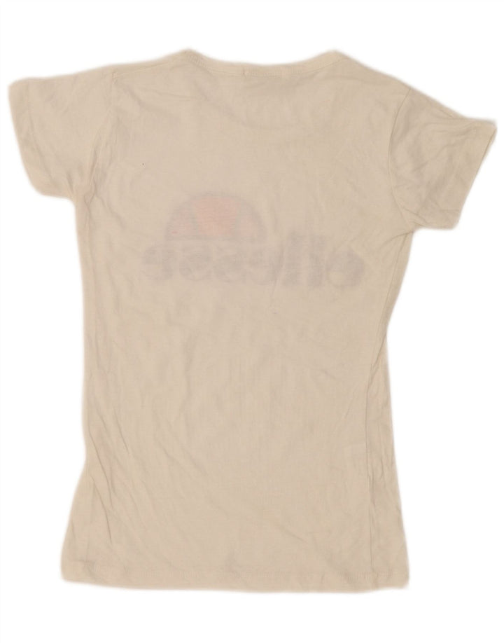 Ellesse Γυναικείο T-Shirt Top UK 12 Medium Off White