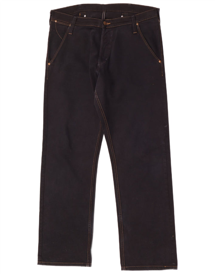 Ανδρικό τζιν Wrangler Casey Straight W36 L34 Μαύρο βαμβακερό