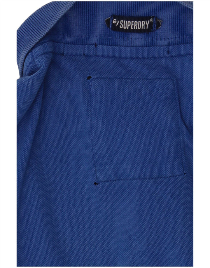 Ανδρικό γραφικό πόλο μπλουζάκι Superdry 2XL Μπλε βαμβακερό