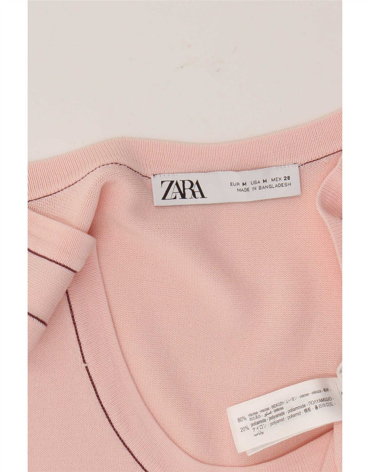 Zara Γυναικείο Γιλέκο Τοπ UK 12 Medium Pink Viscose