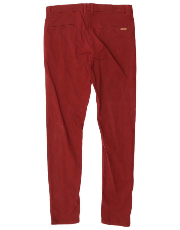 Ανδρικό παντελόνι Chino Zara Slim EU 42 Medium W32 L30 Maroon