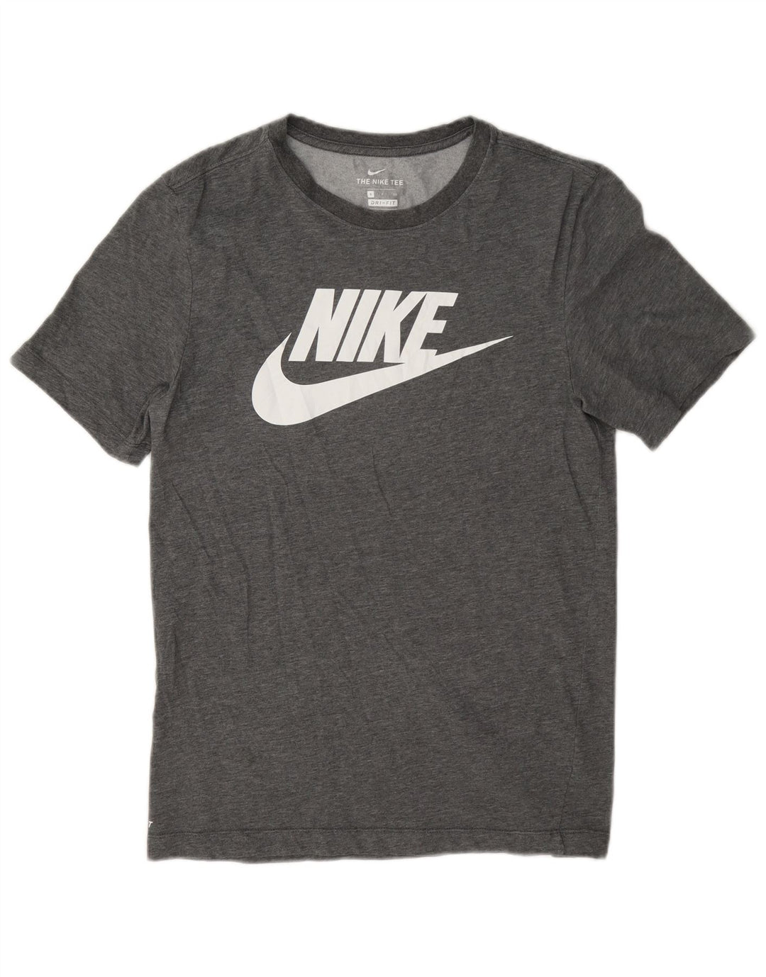Μπλουζάκι Nike ανδρικό Dri Fit γραφικό μπλουζάκι, μικρό γκρι βαμβακερό