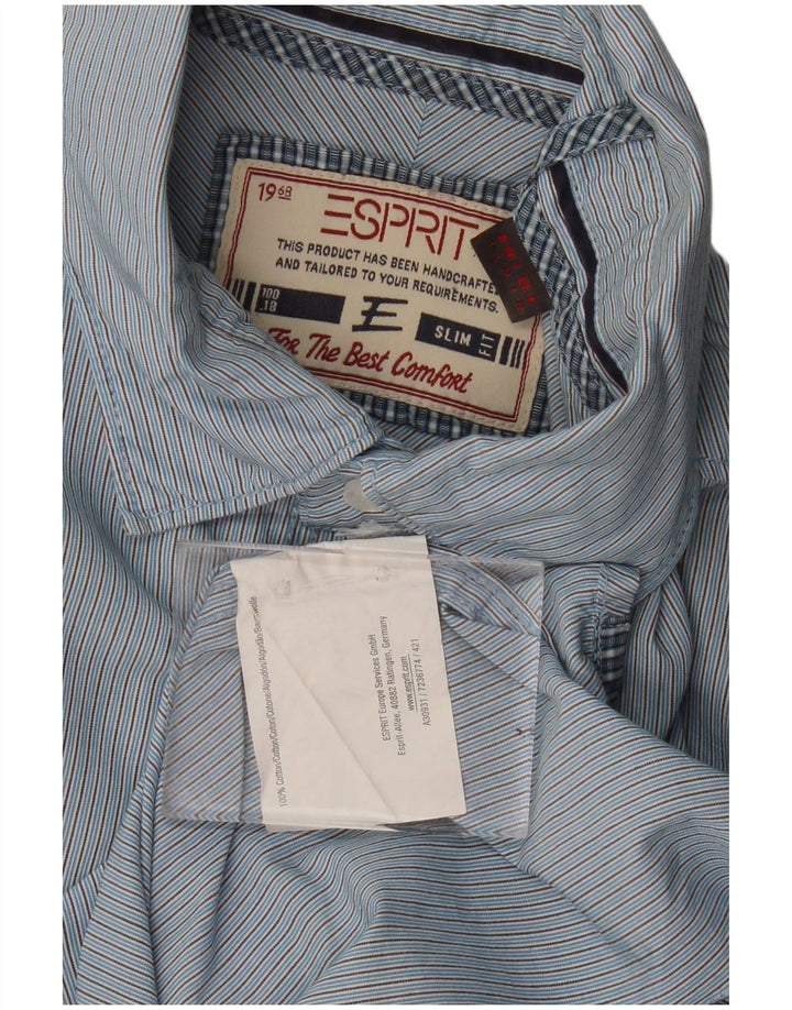Ανδρικό πουκάμισο ESPRIT Slim Fit Large Blue Pinstripe