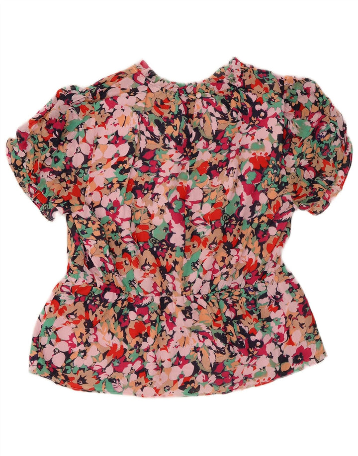 J. CREW Γυναικεία Μπλούζα Τοπ UK 14 Medium Pink Floral Polyester