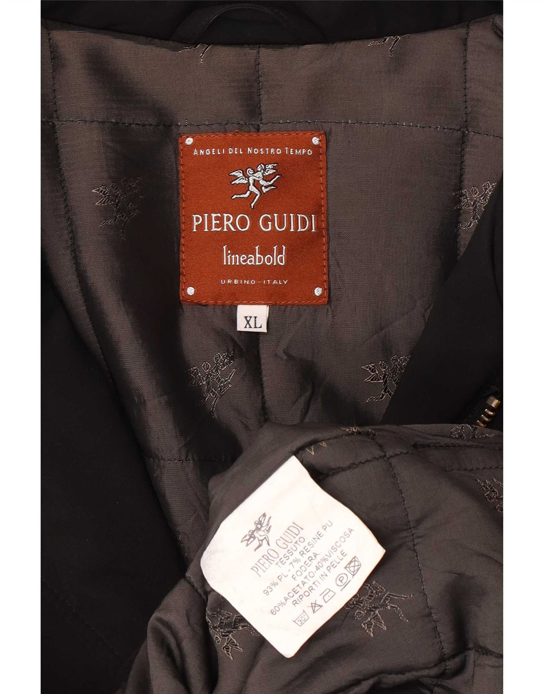Ανδρικό πανωφόρι Piero Guidi UK 42 XL Μαύρο Πολυεστέρας
