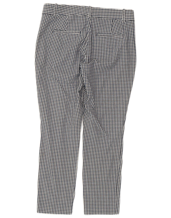 GAP Γυναικείο Skinny Cropped Παντελόνι UK 8 Small W30 L25 Navy Blue Gingham