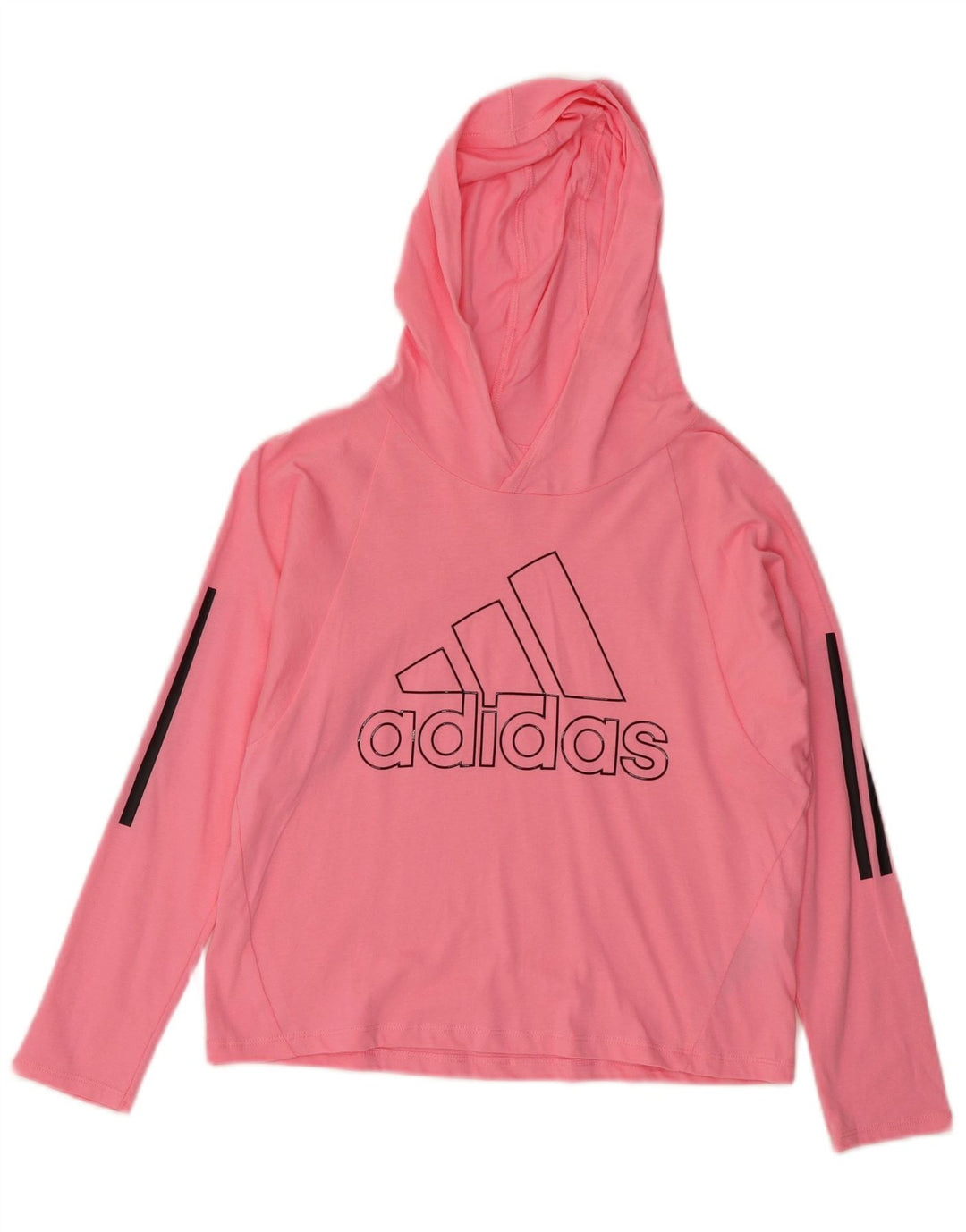 Adidas Γυναικεία γραφικά Loose Fit Hoodie Jumper UK 10 Small Pink Cotton