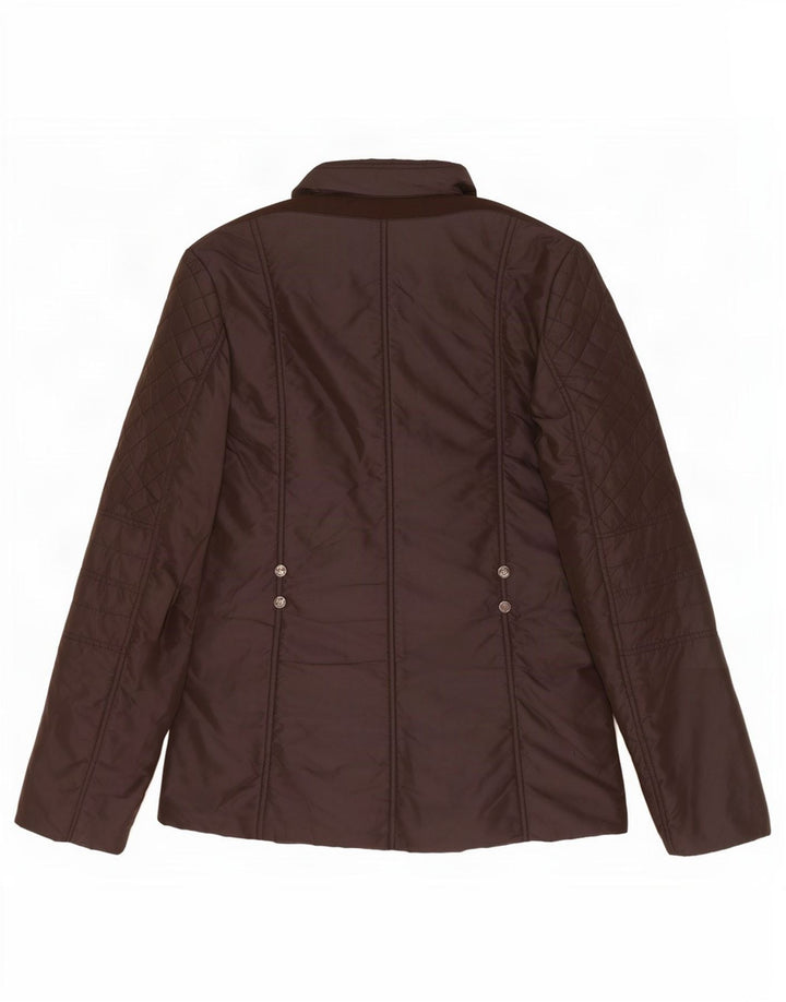 Geox Womens Respira Oversized καπιτονέ μπουφάν UK 10 Small Brown Polyamide