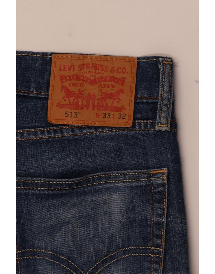 Levi's Mens 513 Slim Straight Jeans W33 L29 Blue