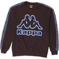 KAPPA Boys Tezenis Graphic Sweatshirt Jumper 15-16 Years Black