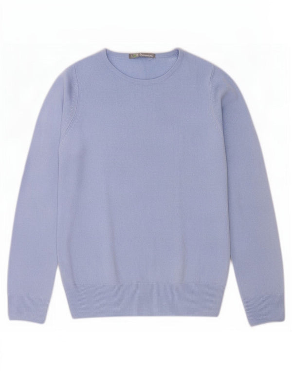Marks & Spencer Γυναικείο πουλόβερ με λαιμόκοψη UK 8 Small Blue Acrylic