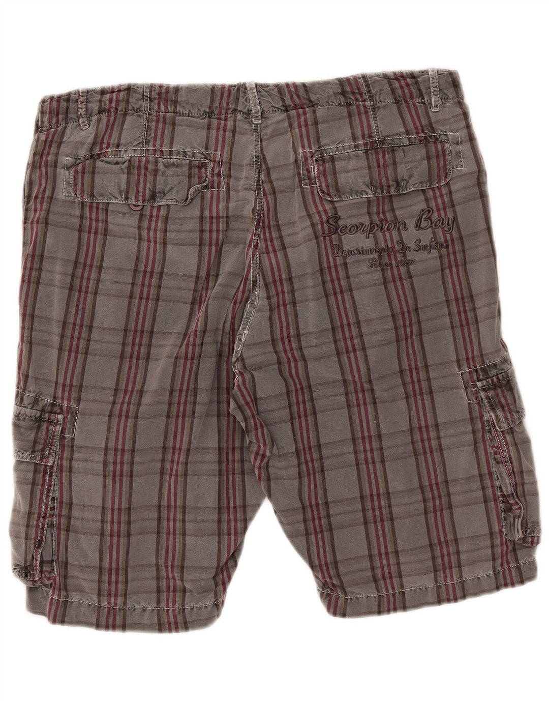 Ανδρικό σορτς Cargo Scorpion Bay W36 Large Grey Check Cotton