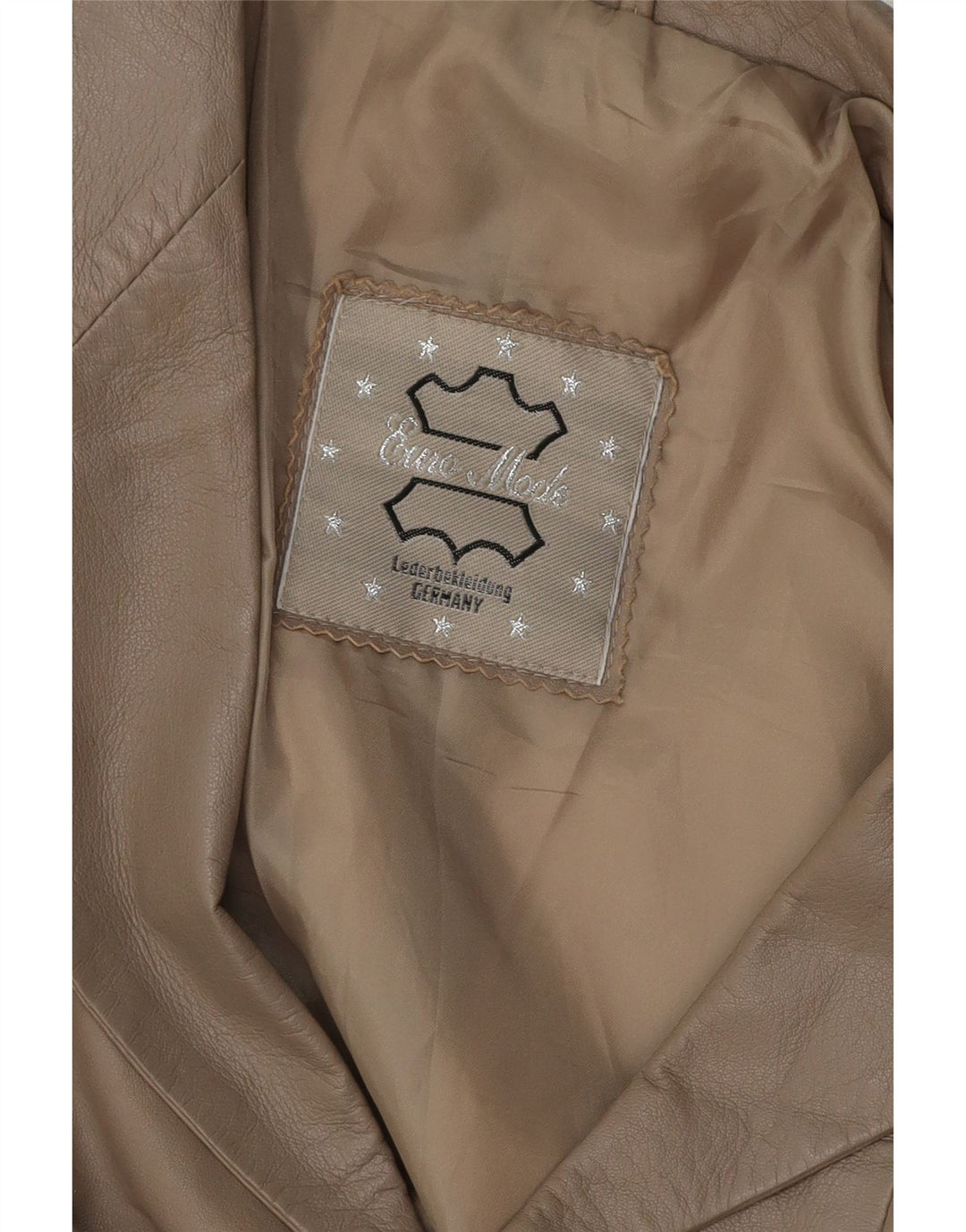 Vintage Γυναικείο Δερμάτινο Μπουφάν με 3 Κουμπιά UK 16 Large Grey Leather