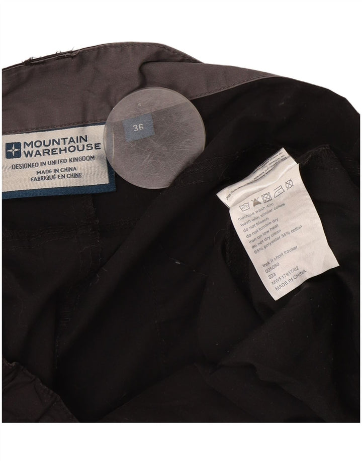 Mountain Warehouse Γυναικείο ίσιο παντελόνι Cargo W36 L30 Μαύρο Πολυεστέρας