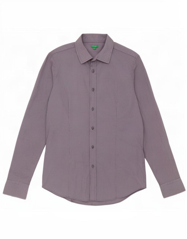 Ανδρικό πουκάμισο Benetton με μεσαίο μπλε pinstripe