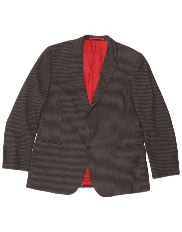 Marks & Spencer Ανδρικό σακάκι με 2 κουμπιά UK 44 XL Grey Pinstripe
