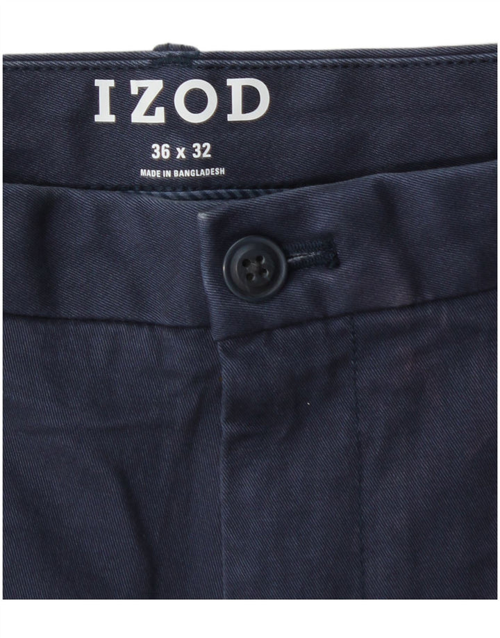 Ανδρικό ίσιο παντελόνι Chino IZOD W36 L32 Navy Blue Cotton