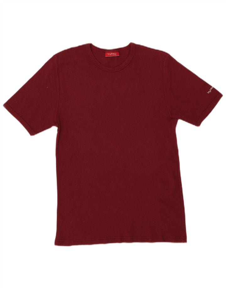 BYBLOS Womens T-Shirt Top UK 8 Small Burgundy