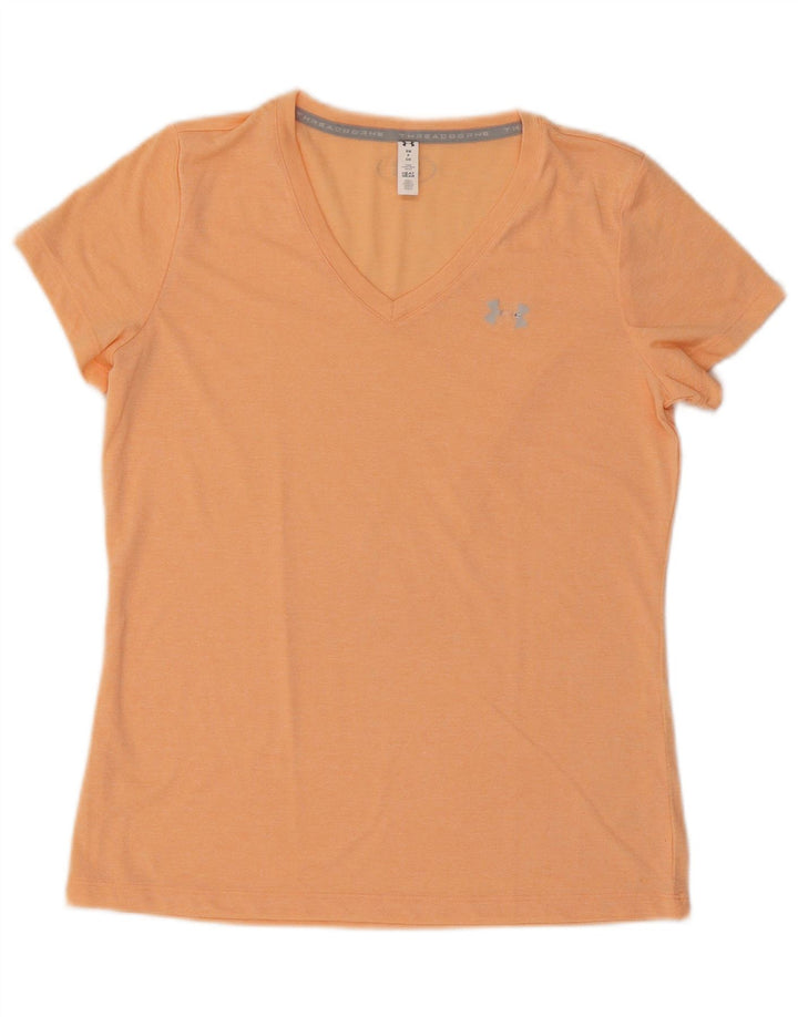 Under Armour Γυναικείο T-Shirt Top UK 12 Medium Orange