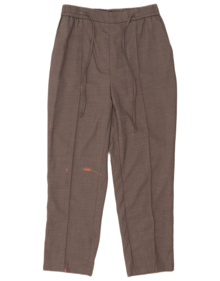 Zara Γυναικείο κωνικό παντελόνι Chino Medium W28 L26 Grey Polyester