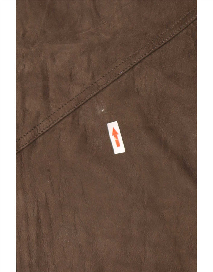 WESTBURY Ανδρικό Suede Bomber Jacket IT 58 4XL Χακί Δερμάτινο