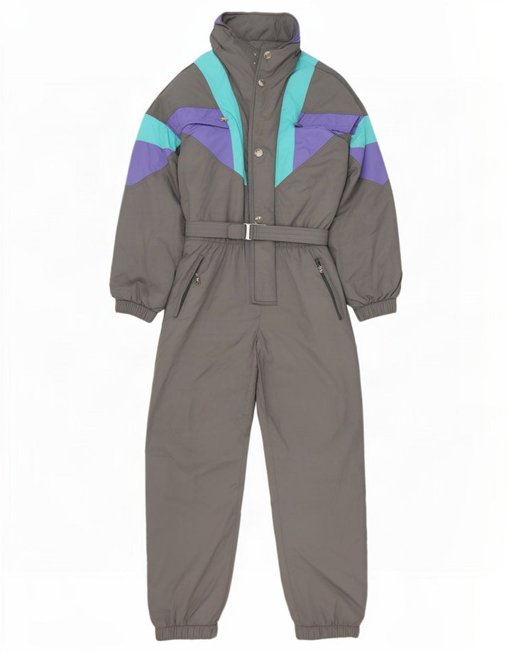 Vintage ανδρική ολόσωμη φόρμα σκι Small Grey Colourblock