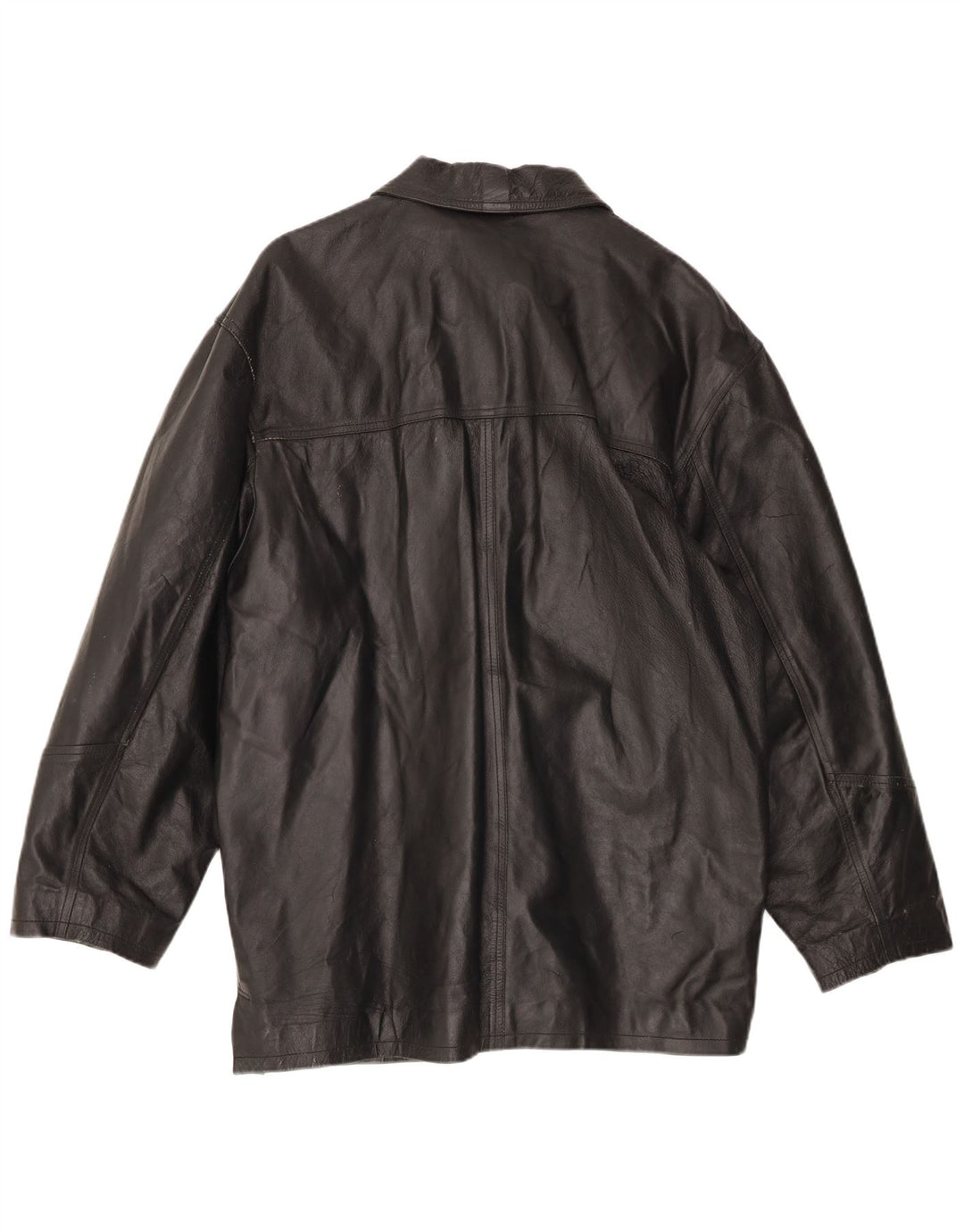 VINTAGE Ανδρικό Δερμάτινο Μπουφάν IT 54 2XL Μαύρο Δερμάτινο
